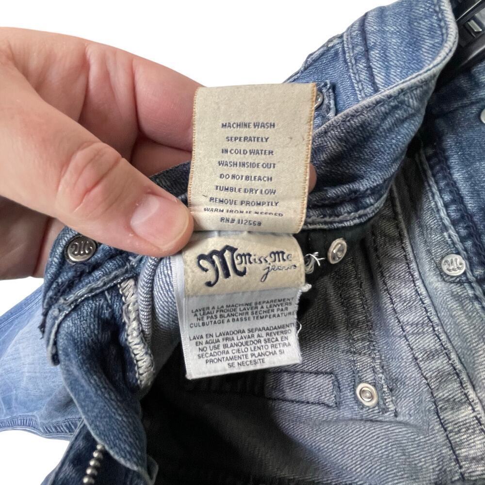 MISS ME Women’s Signature Boot Cut Lowrise Jeans Button Pocket size 30 - Picture 4 of 7